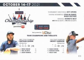 2022 Disc Golf Pro Tour - Events #E13 Tour Championship (Nathan Queen / Missy Gannon) Back